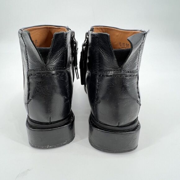 Sarto Franco Sarto A-Nemi Women’s 7.5 Black Ankle Leather Almond Toe Booties - Picture 3 of 12